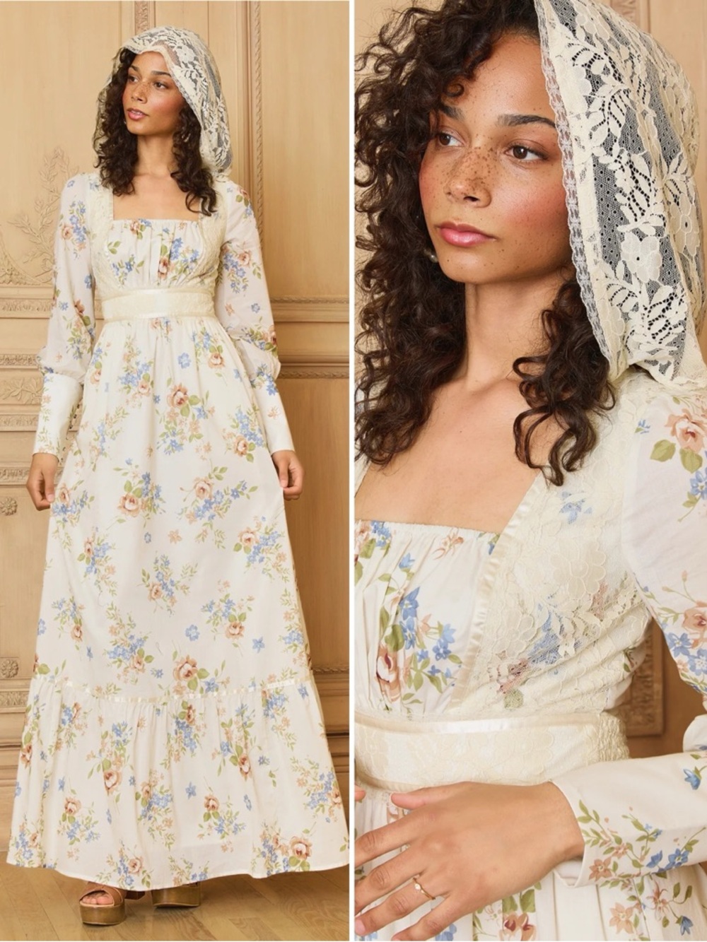 GUNNE SAX for ModCloth Carol Hooded Dress XS NEW WITH TAGS NWT Whispering Petals
